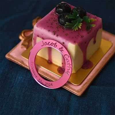MXN Personalized Napkin Rings Acrylic Napkin Holder Custom Wedding Name Sign Table Decorate Cut Napkin Ring Blue Banquet Dinner Party Favors Pink,100pcs