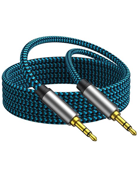 Aux Cord 20ft, Nylon Braided 3.5mm Audio Cable Headphone Cable 3.5mm Male to Male Aux Cord for Car, for Headphone,Tablets, Speakers