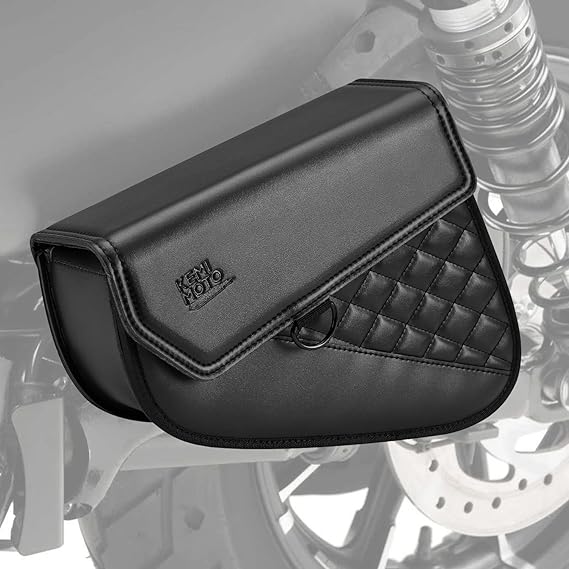 KEMIMOTO Swingarm Bag 5.5L Motorcycle Side Solo Bags Synthetic Leather Tool Bags Compatible with Sportster Iron 883 Street 750 Rebel Models