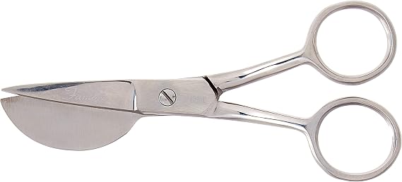 Famore Cutlery Left-Handed Mini Duck Bill Applique 4-1/2in Scissors, Stainless