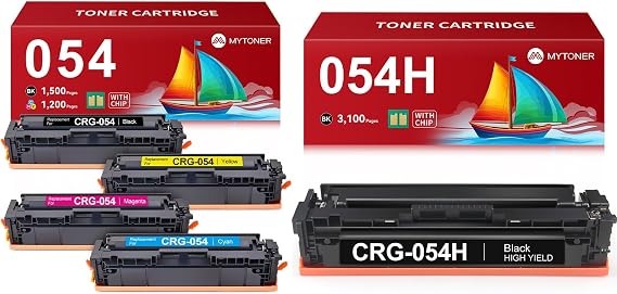 MYTONER 054 054H Toner Cartridge Set Compatible Replacement for Canon 054 054H CRG-054 CRG-054H for Color imageCLASS MF644Cdw MF642Cdw LBP622Cdw MF641Cw Printer (5 Pack)