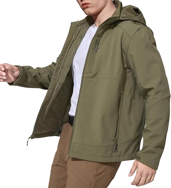 Men's Military Tactical SoftShell Jacket Fleece Lined