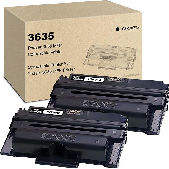 Phaser 3635 Black High Yield Toner Cartridges 108R00795, 2-Pack