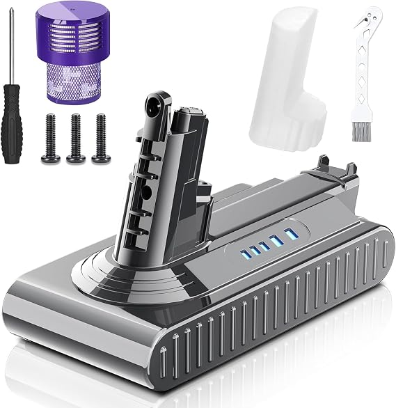 Upgraded 10000mAh Replacement for Dyson V10 Battery SV12 242151, 25.2V Battery Compatible with Dyson V10 Cyclone/Animal/Absolute/Fluffy/Motorhead Cordless Vacuum Cleaner