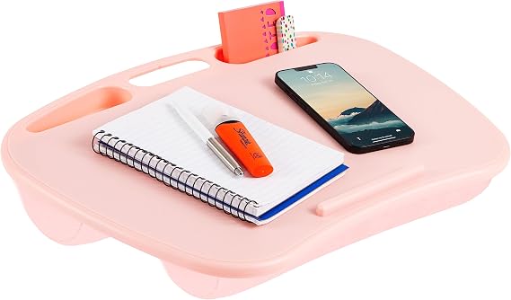 LAPGEAR MyDesk Lap Desk Rose Quartz, Fits 15.6 Laptops