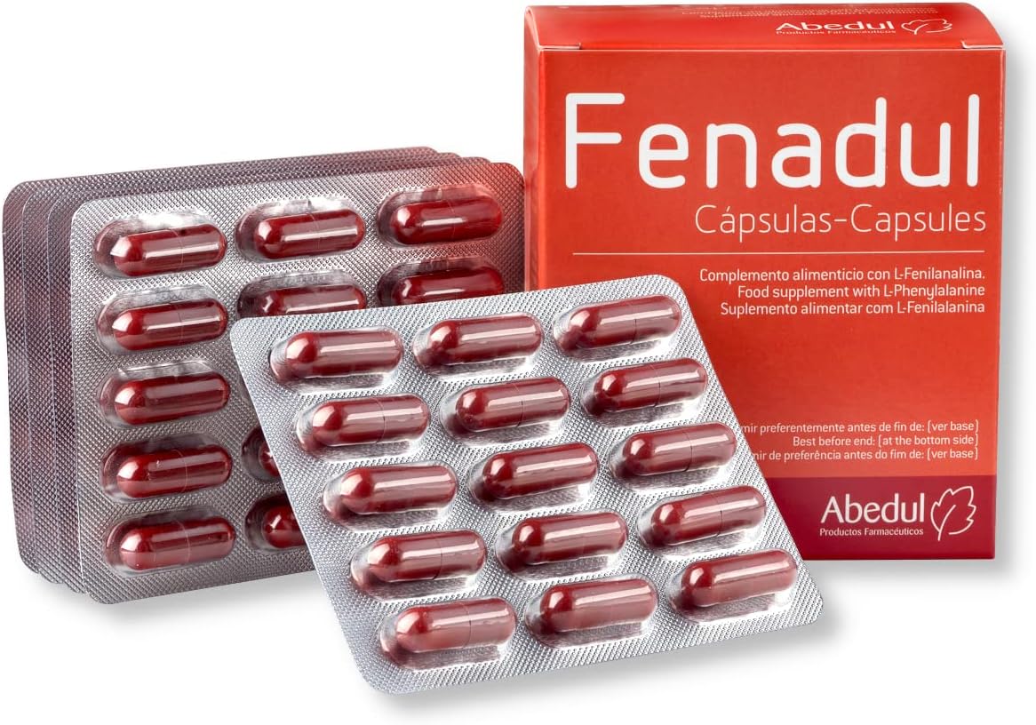 FENADUL Dietary Supplement with L-Phenylalanine, 90 Capsules, Stimulates Melanin Production, Repigmentation for White Spots and Vitiligo
