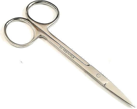 Iris Micro Dissecting Lab Sharp Scissors, 4.5" (11.43cm) Fine Point Straight, Stainless Steel (Pack of 1)