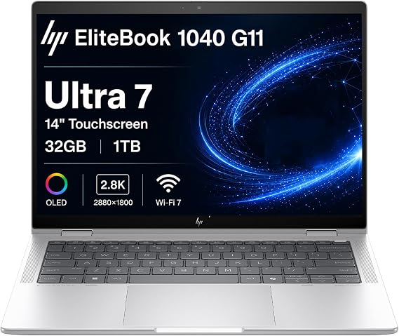 HP Elite x360 1040 G11, 14" 2-in-1 Laptop, Ultra 7 155H, 32GB DDR5, 1TB SSD | 3K QHD+ OLED Touchscreen w/Stylus, HP EliteBook Business AI PC, 2x Thunderbolt 4, Intel vPro, Long Battery Life, Win 11 Pro