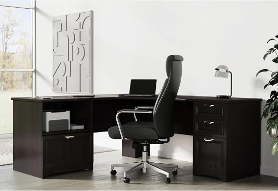 Realspace Magellan Performance 71"W L-Shape Corner Desk, Espresso