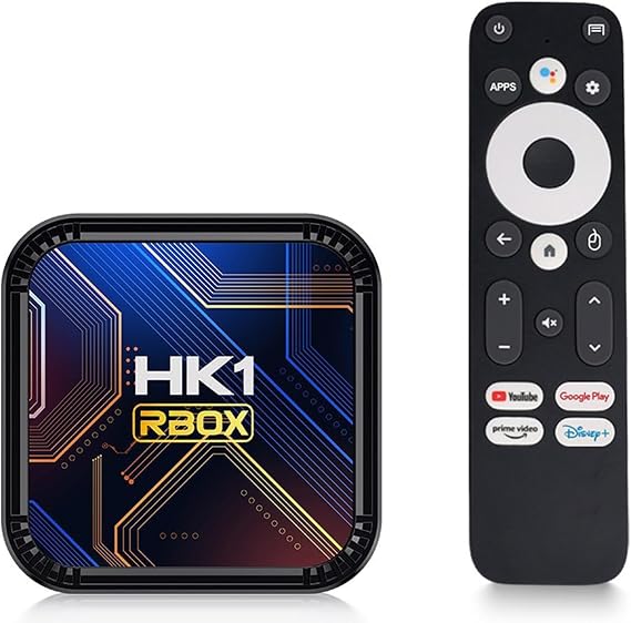 CHROX Android 13.0 TV Box,HK1 RBOX K8S Tv Box 4GB+64GB RK3528 Quad Core CPU Smart TV Box Media Player Support USB 3.0/ 3D/ 4K H.265/2.4G Wifi Set Top TV Box,2GB+16GB [Energy Class A]