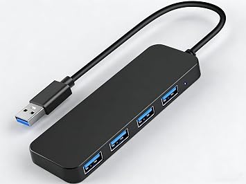 USB 3.0 Hub for MSI MAG 274QRF QD E2 Monster Hunter Edition Monitor, 4 Ports USB A Splitter, Multiple USB Hub for Keyborad, Mouse, Flash Drive, Printer, PC and More