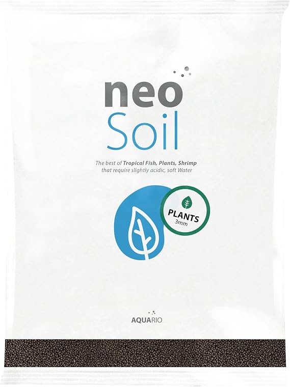 AQUARIO Neo Soil - Aquarium Soil for Freshwater Planted Tank, Volcanic Ash Substrate for Fish Tank w/Live Aquatic Plants, Slighty Acidic, PH Buffering Aquasoil for Planted Aquariums - Plants, 3L