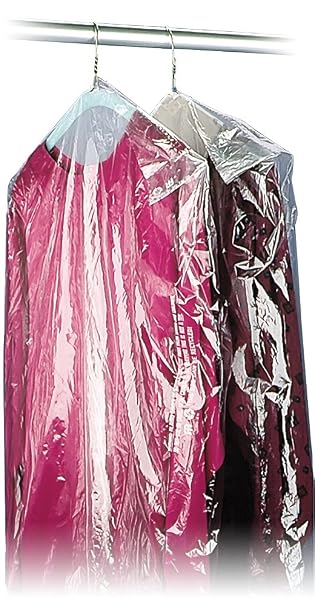 40" 21x7 Crystal Clear Plastic Dry Cleaning Poly Garment Bags - 600 Bags / Roll