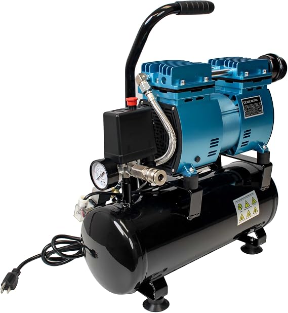 Master Airbrush Super Powerful 1 HP Air Compressor with Extra-Large 9 Ltr
