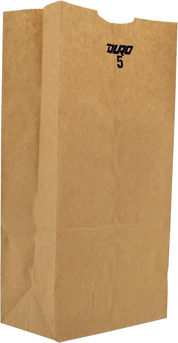 Grocery Bag, Duro, Brown Kraft Recycled Paper 5 lbs, 18405 - CASE of 500