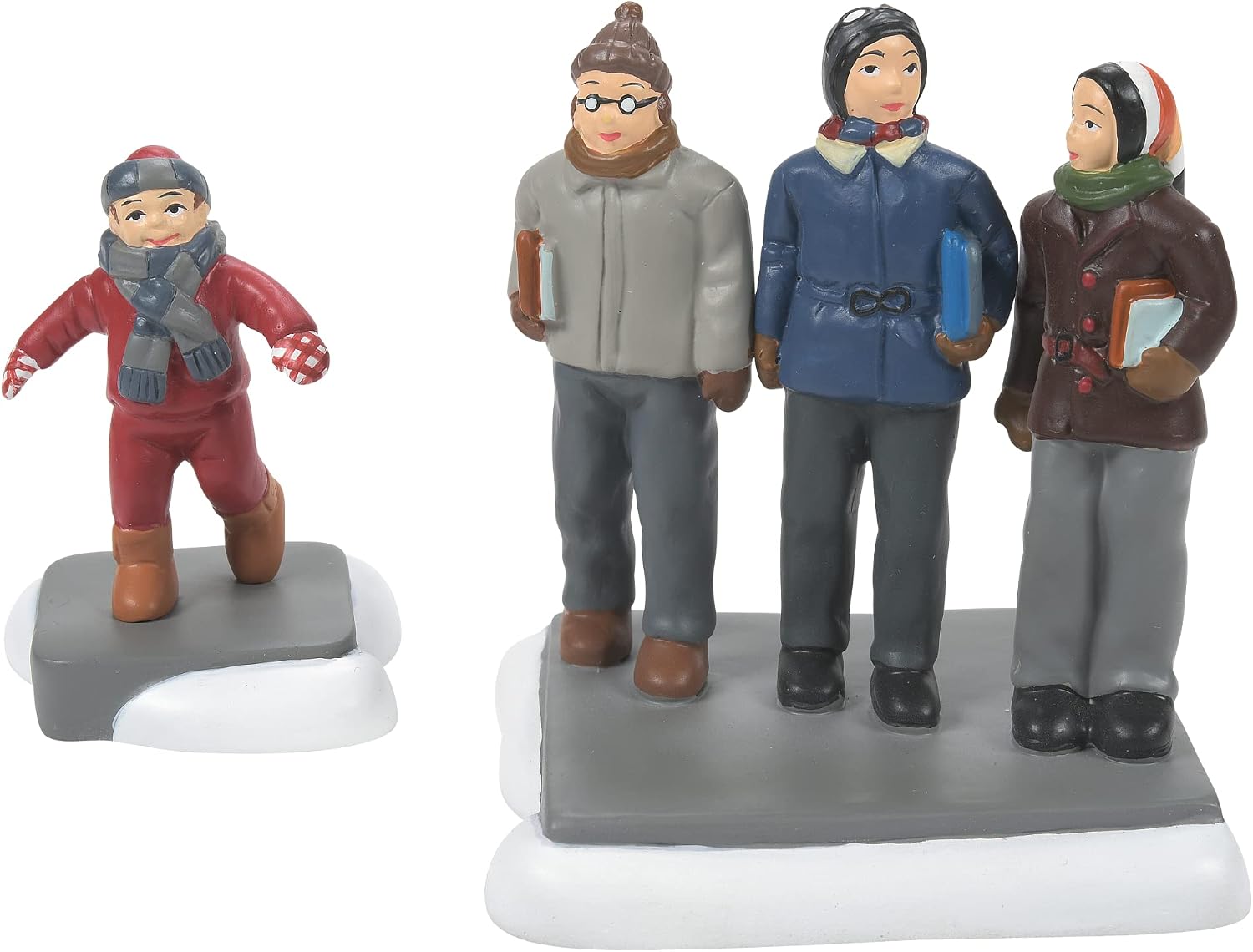 Department 56 a Christmas Story Village Accessories Cmon Guys Wait Up Figurine Set, 2.5 Inch, Multicolor