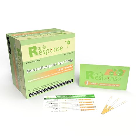 BTNX Rapid ResponseTM Benzodiazepine Test Strips (Liquid/Powder), 100 Tests