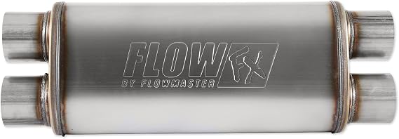 Flowmaster 72469 FlowFX Muffler 3" Dual Inlet/Outlet - Moderate Sound 409 Stainless Steel