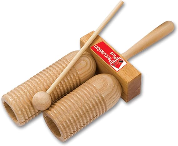 Percussion Plus PP252 Wooden Agogo Double with Beater
