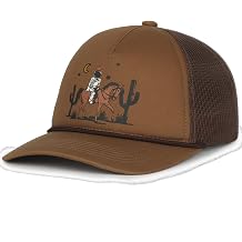 Outdoor Cap Standard Astronaut Cowboy Horseback Trucker Cap, Clay/Brown
