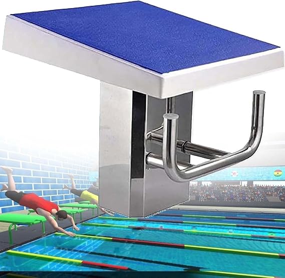 Stainless Diving Platform, Training Competition Diving Boards, 15° Inclined Professional Swimming Pool Diving Boards Platform, Loading 550 Lbs/250kg, Indoor Outdoor Pool Jump Board(Upgrated)