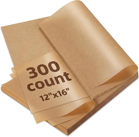ROOM127 Parchment Paper Sheets 12x16, 300 Count, Unbleached 38gsm