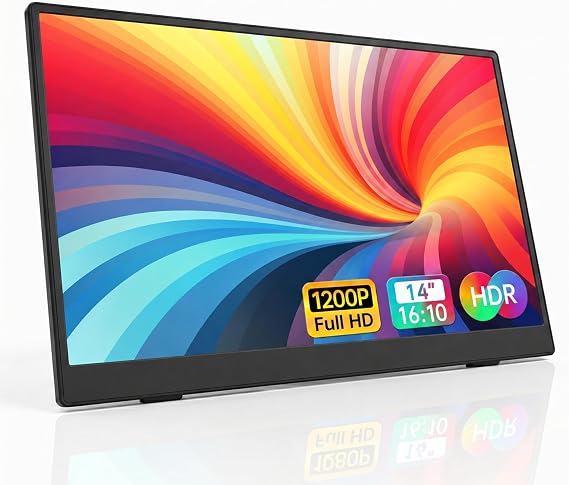 14インチ ポータブルモニター 1920x1200 IPS 16:10 USB-C HDMI