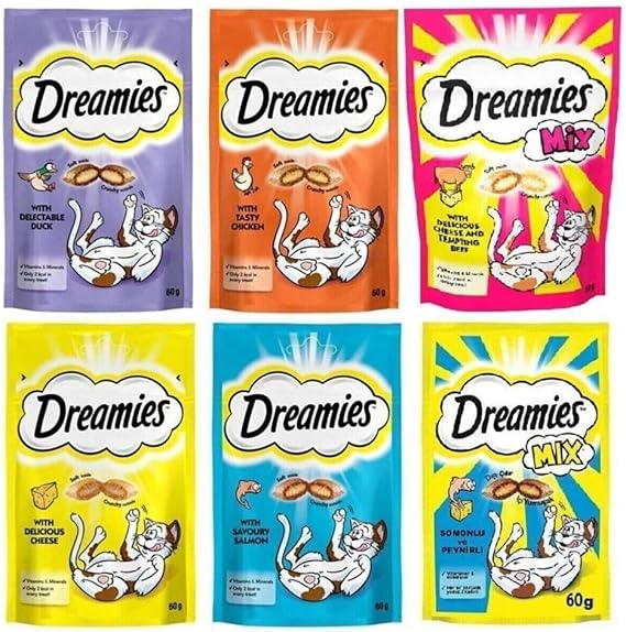 Dreamies Cat Reward Food Mixed Package 6x60gr