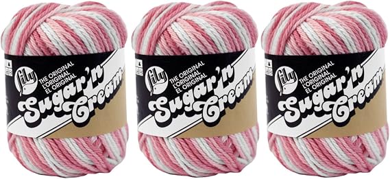 Sugar'N Cream Yarn - Ombres-Strawberry Cream