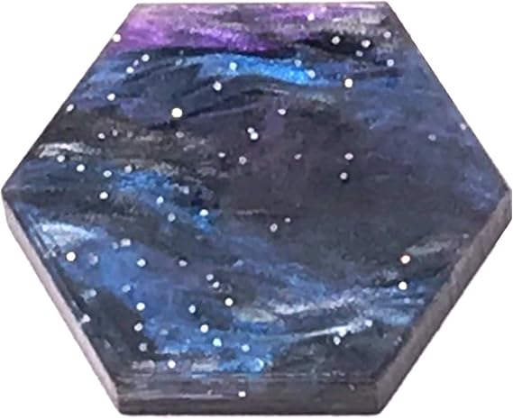C4Labs Blank Hexagon Game Tokens Pack of 30 Color Options (Nebula Lagoon, one Pack of 30 Tokens)