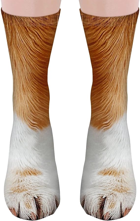 Funny Socks for Men Women Teens-Fun Animal Paws 3D Socks Novelty Gifts - Valentines Christmas Gifts Stocking Stuffers