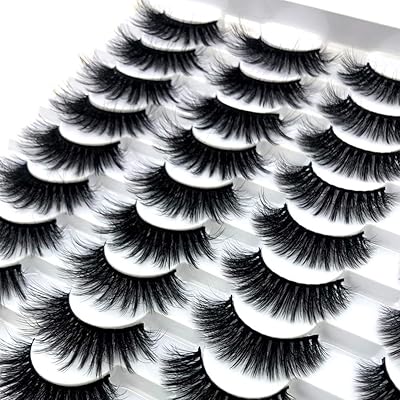 HBZGTLAD 20 pairs 3D Mink Lashes Natural False Eyelashes Dramatic Volume Fake Lashes Makeup Eyelash Extension Silk Eyelashes012