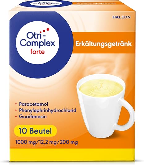 OtriComplex forte Erkältungsgetränk 1000 mg Paracetamol 122 mg Phenylephrinhydrochlorid 200 mg Guaifenesin 10 Beutel