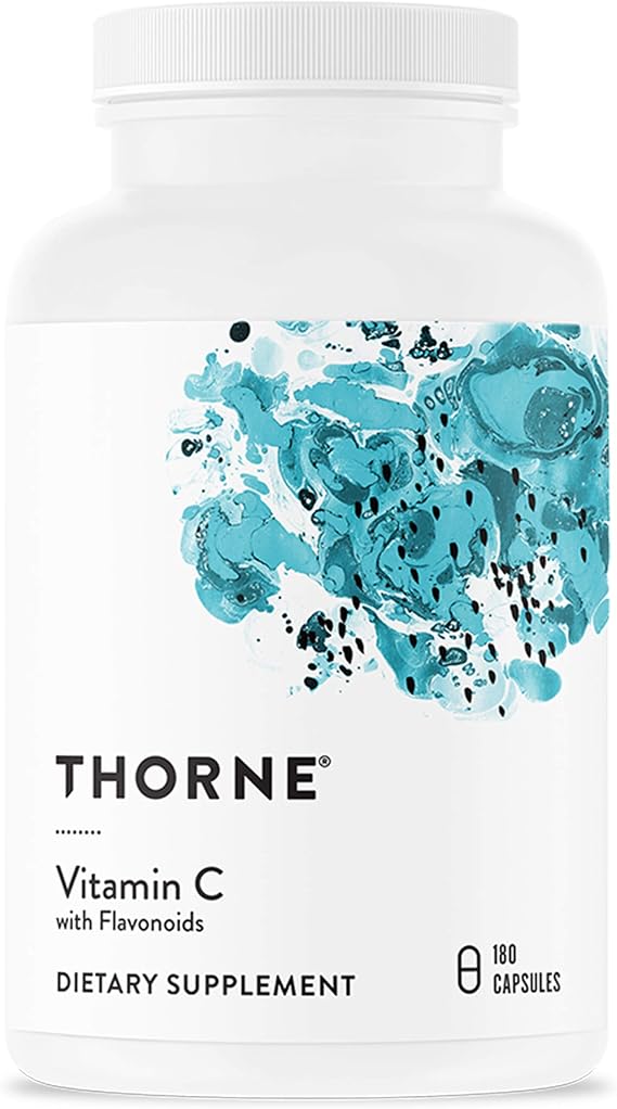 Thorne Vitamin C with Flavonoids - Blend of Vitamin C and Citrus Bioflavonoids from Oranges, The Way They're Found Together in Nature - 180 Capsules