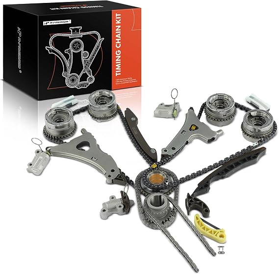 A-Premium 21PCS Engine Timing Chain Kit W/Sprocket & Tensioner & Guide | V6 3.0 3.5L Compatible with Mercedes-Benz - 2015 C350/C400/ML350/ML400, 2015-2016 CLS400/GL450/SL400/SLK350, E350/E400/GLK350