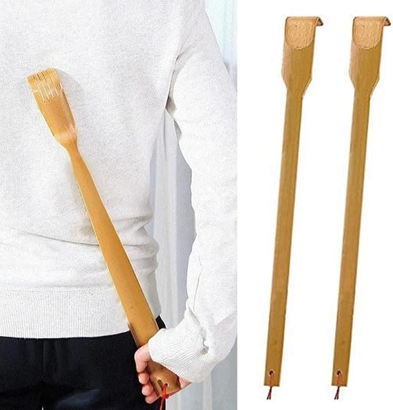 Bamboo Back Scratcher, 16.5 Back Scratcher for Men Women, Wooden Back Scratcher Long Handle, Back Scratcher Bamboo, Wood Back Scratcher for Adults Men Women