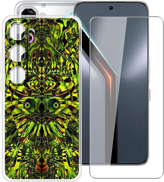 for Nubia Neo 5 GT Case with 1 x Tempered Glass Screen Protector, Soft TPU Shockproof X Anti-Scratch Ultra Thin Clear Phone Cover for Nubia Neo 5 GT (6.80") - XT119