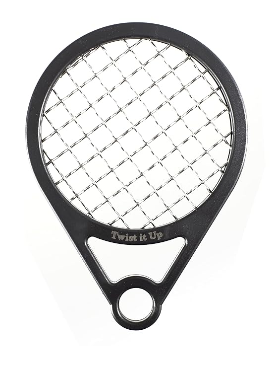 Twist It Up Comb (Bond Black) - Alternative for Hair Sponges, Creates Curls and Twists for Black Men, Tennis Racket Design