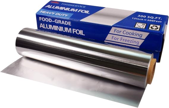 12 Inch Heavy Duty Foil Aluminum Roll, 22 Micron Food-Grade Aluminum Foil