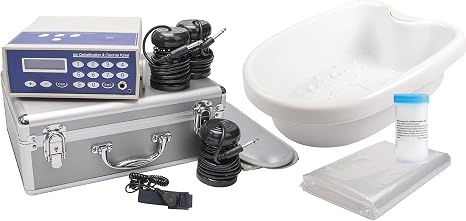 Ionen Fußbad Detox-Komplettset im Alu-Koffer – Ion Cleanser Classic mit Infrarot-Hüftgurt 3 Ion-Arrays 100 Schonern & digitalem Steuergerät Hydro-galvanisch & sofort einsatzbereit CHI-ENTERPRISE
