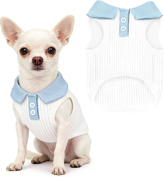 Dog Tshirts for Small Dogs Polo Shirt Stretchy Dog T Shirt Breathable Dogs Cooling Vest Girl Boy Puppy Dachshund French Bulldog Frenchie Chihuahua Clothes