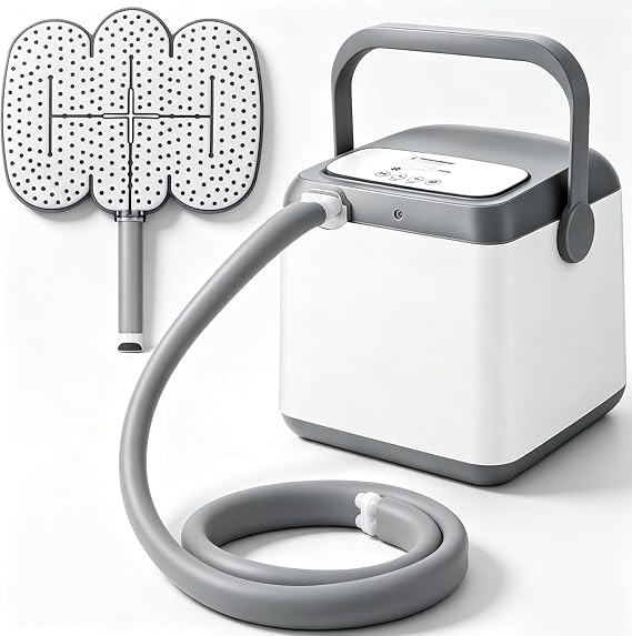 NEHOO Cold Therapy Ice Machine with Extra Large Knee/Hip Pad, Pain Relief for Post-Surgery Recovery, Programmable Continuous Ice Circulation for Faster Swelling Reduction