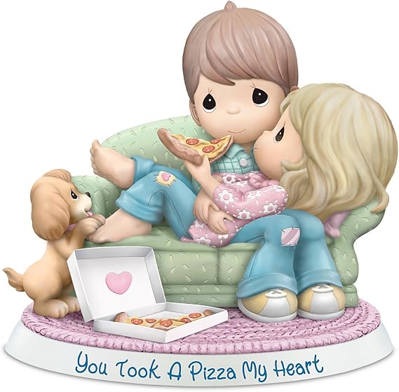 The Hamilton Collection Precious Moments You Took A Pizza My Heart Bisque Porcelain Figurine