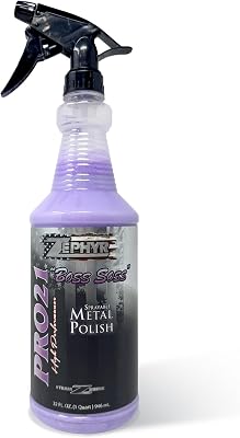 Zephyr - Pro 21 Boss Soss Sprayable Metal Polish - Stainless Steel, Chrome, Aluminum Polish - Sprayable Metal Polishing for Copper, Silver, Bronze, More - 32 oz.
