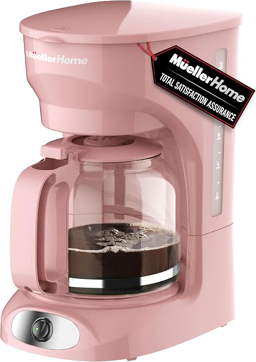 MUELLER HOME 12-Cup Pink Coffee Maker