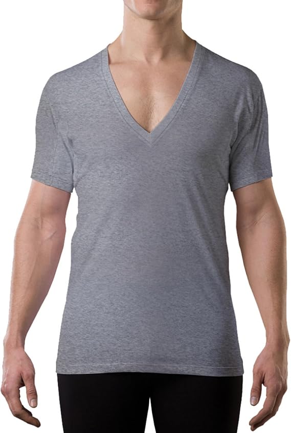 The Thompson Tee Men's Sweatproof Undershirt | Cotton Deep V Neck | Original Fit | with Sweat Pads