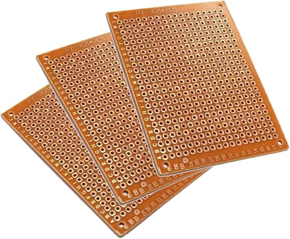 ShillehTek Prototype Paper Copper PCB Universal Experiment Matrix Circuit Board 5x7cm (3pcs) for Arduino and Raspberry Pi Projects, DIY Electronics, and Breadboard-Compatible Prototyping