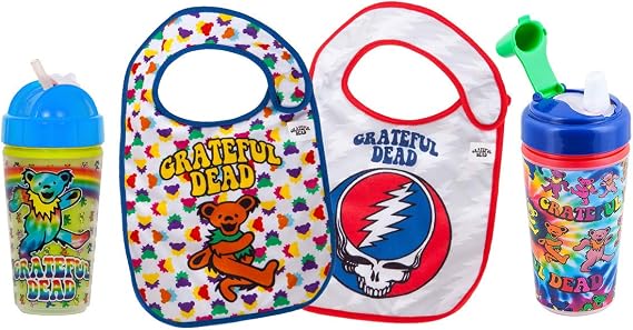 daphyls Grateful Dead Starter Cups & Bibs Feeding Pack