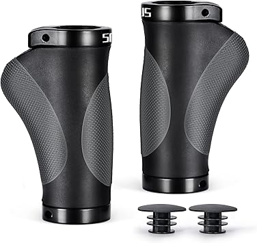 Prunus Bike Grips Rubber Ergonomic Antislip Handlebar Grips for MTB Bicycle Mountain