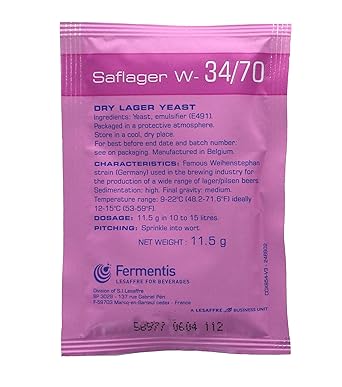 Fermentis 83-8661-58A1 Saflager W34/70 Dry Lager Yeast - 11.5g